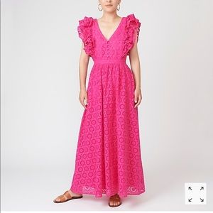 NWT J. Crew Ruffle Sleeve Maxi Dress in Eyelet